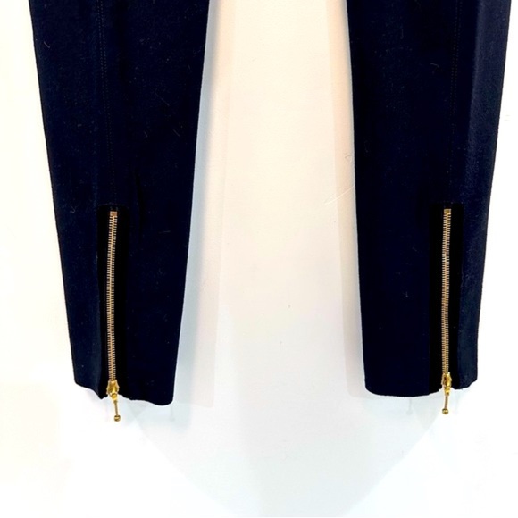 ERIN SNOW black skinny pant wool zipper ankles - Picture 6 of 6